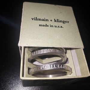 VILMAIN + KLINGER VINTAGE NAPKIN RING SET